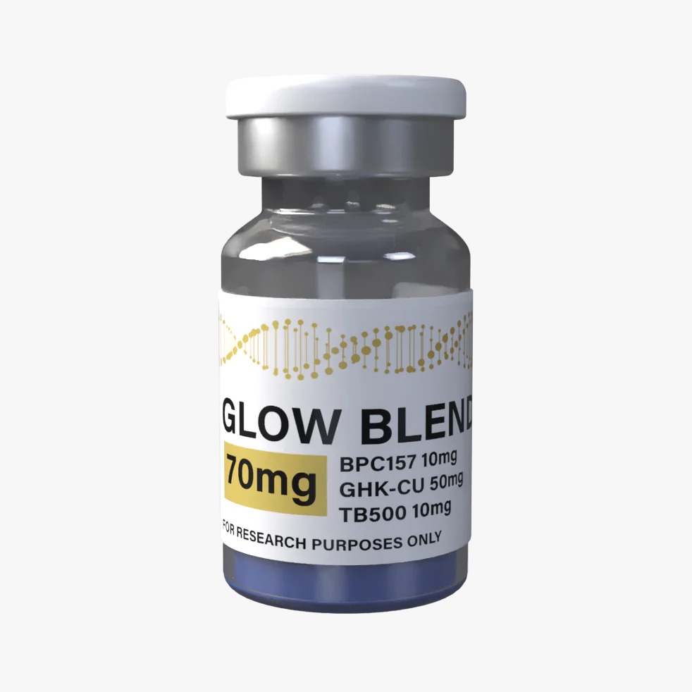 GLOW Blend (BPC157, GHK-CU, TB500) 70mg ( 10 Vials )